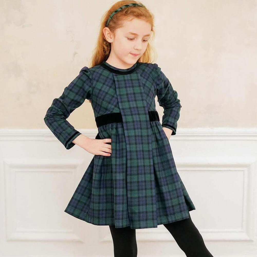 Big Sister Green Tartan Dress Shop Amour