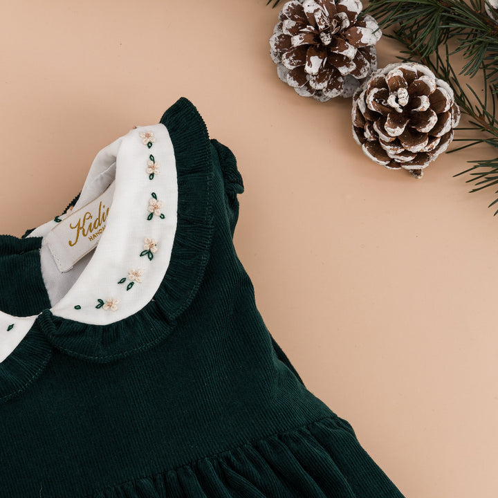 Dark Green Corduroy Dress