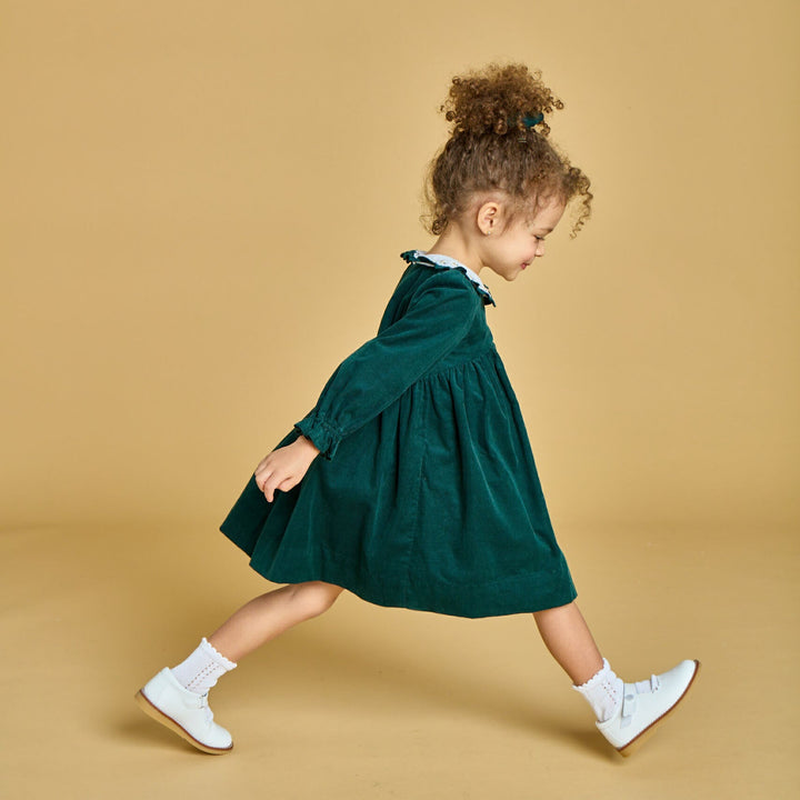 Dark Green Corduroy Dress