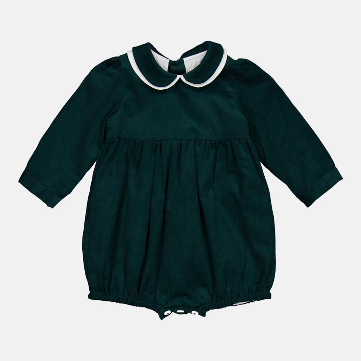 Dark Green Corduroy Romper