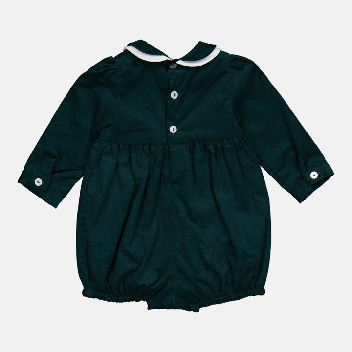 Dark Green Corduroy Romper