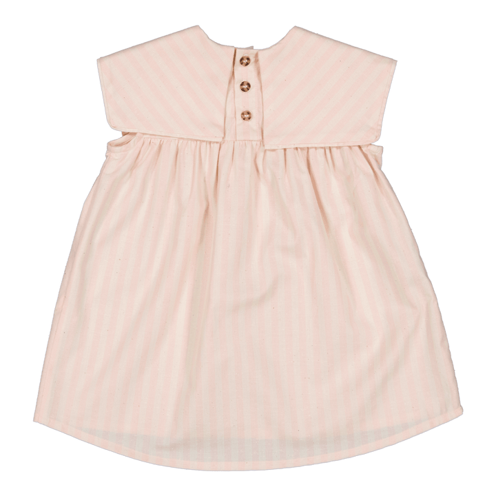 Sailor Collar Dress With Pink Stripes
