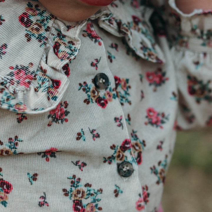 Ruffled Collar Blouse in Corduory