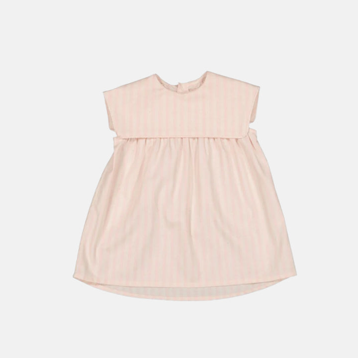Sailor Collar Dress With Pink Stripes