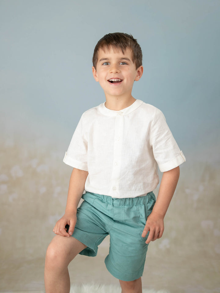 Mint Linen Shorts
