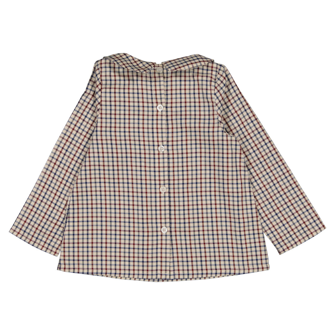 Gingham Peter Pan Collar Shirt