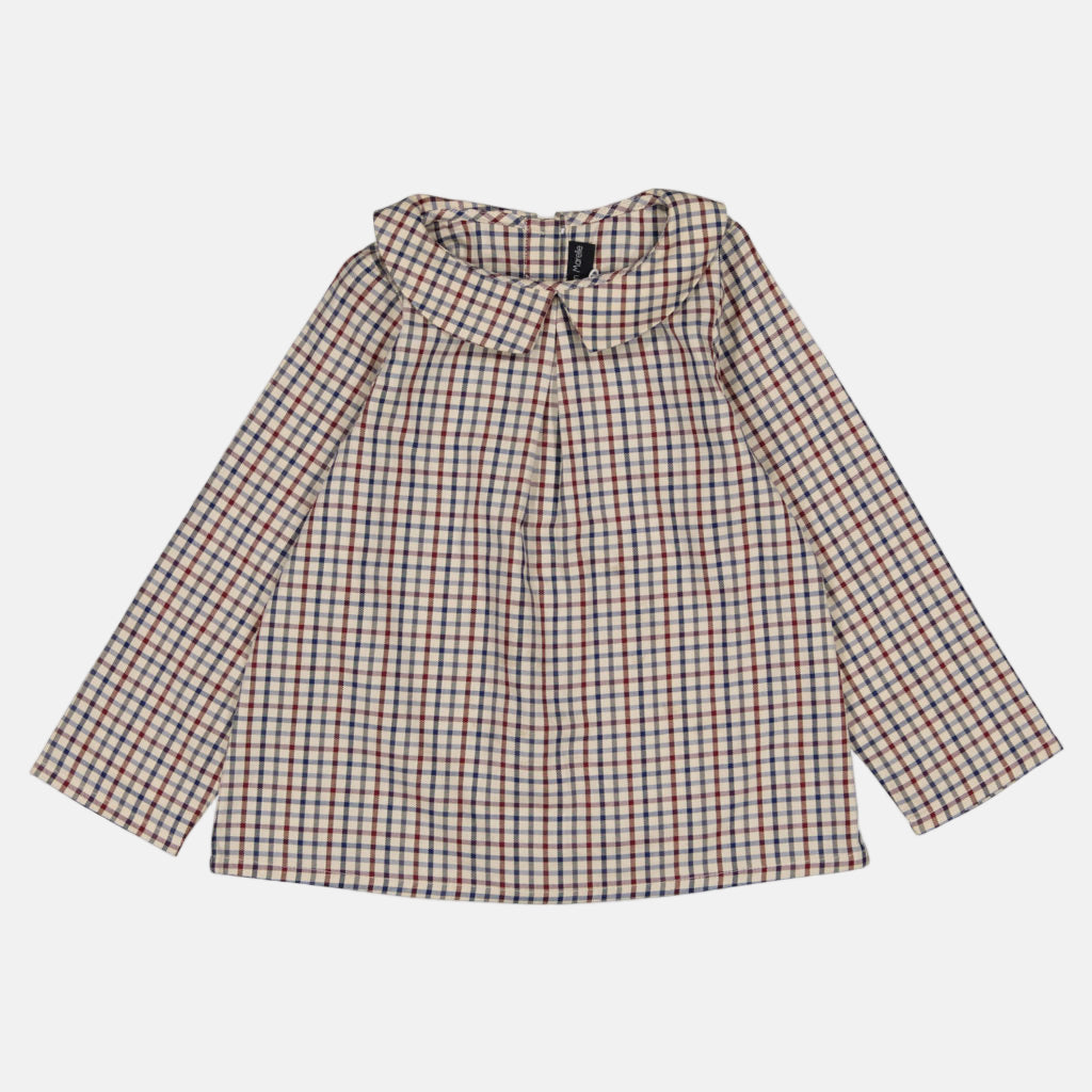 Gingham Peter Pan Collar Shirt