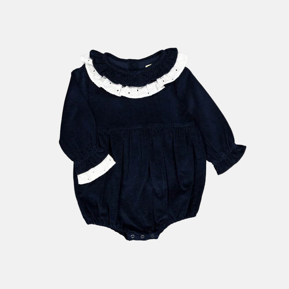 Navy Corduroy Romper