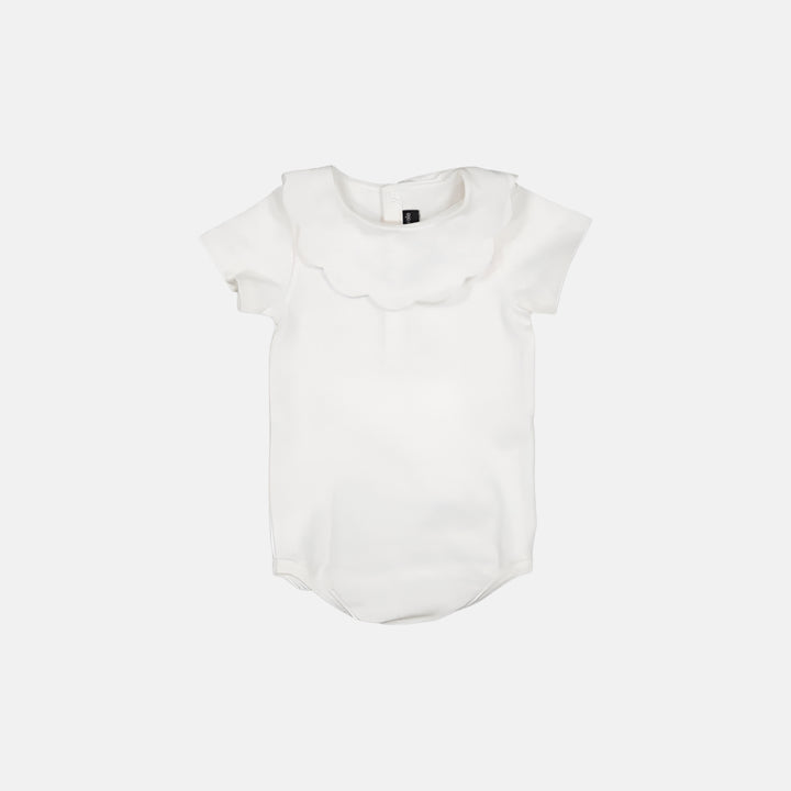 Onesie with Linen Collar