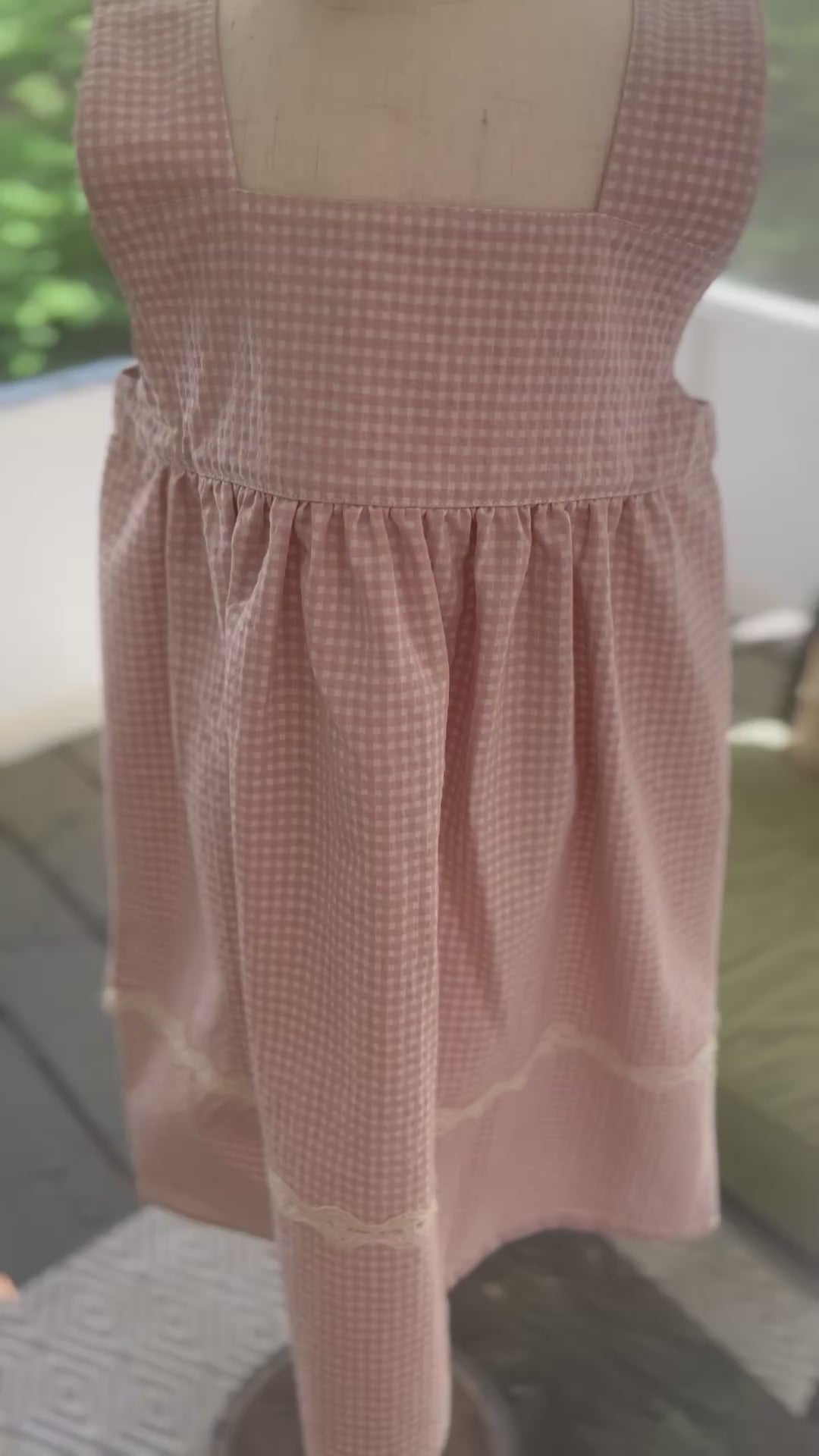 pink gingham dress