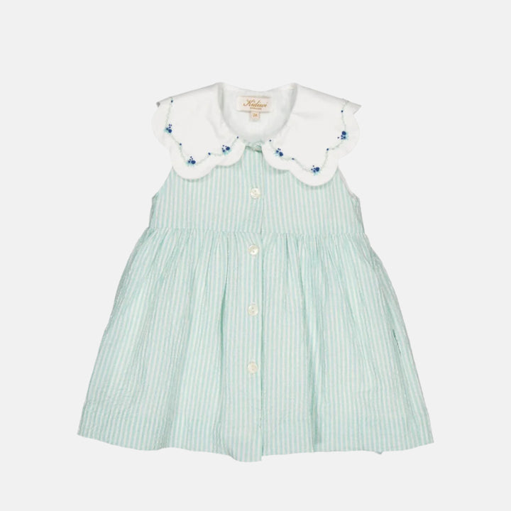Green Seersucker Dress